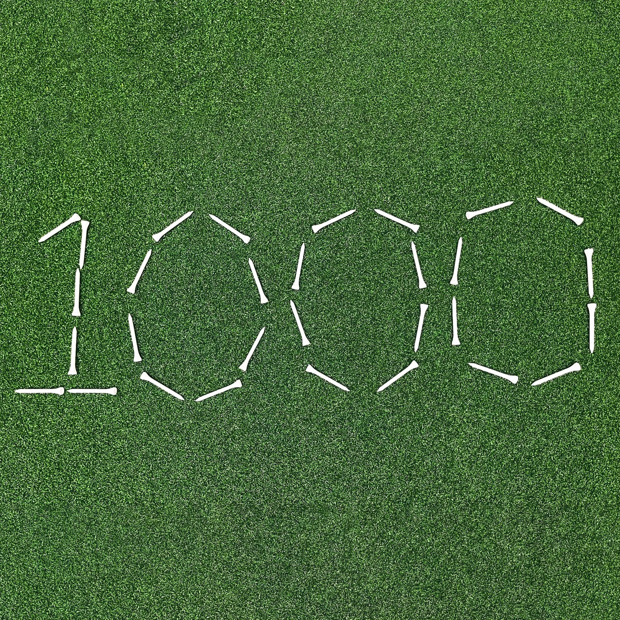 1000 Long Wooden Golf Tees