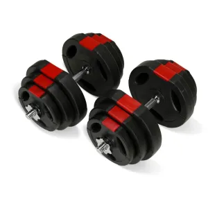 1" Vinyl Tri-Grip Dumbbell Set With Chrome Handle 20kg - 50kg