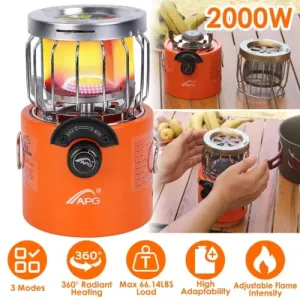 2 In 1 Camping Stove Tent Heater 2000W
