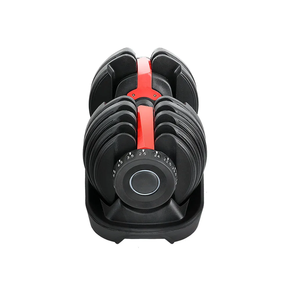 24Kg Adjustable Dumbbell Dumbbells Weight Plates Home Gym Fitness Exercise