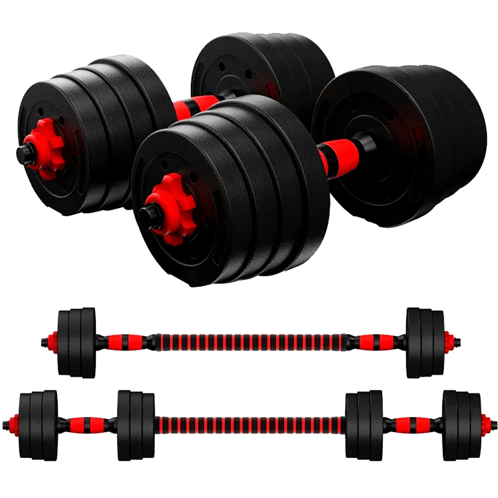 30Kg 2 In 1 Fitness Adjustable Rod Dumbbell Exercise Bar Set Af-44