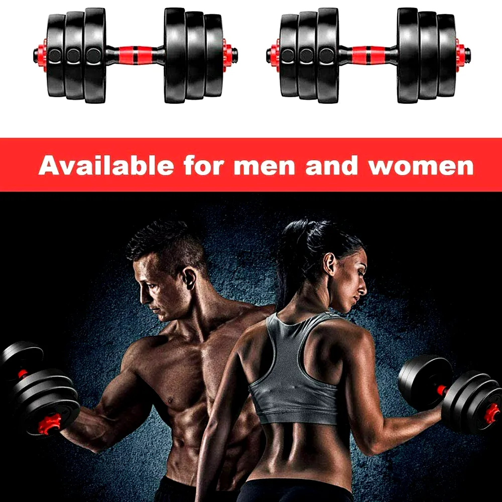 30Kg 2 In 1 Fitness Adjustable Rod Dumbbell Exercise Bar Set Af-44