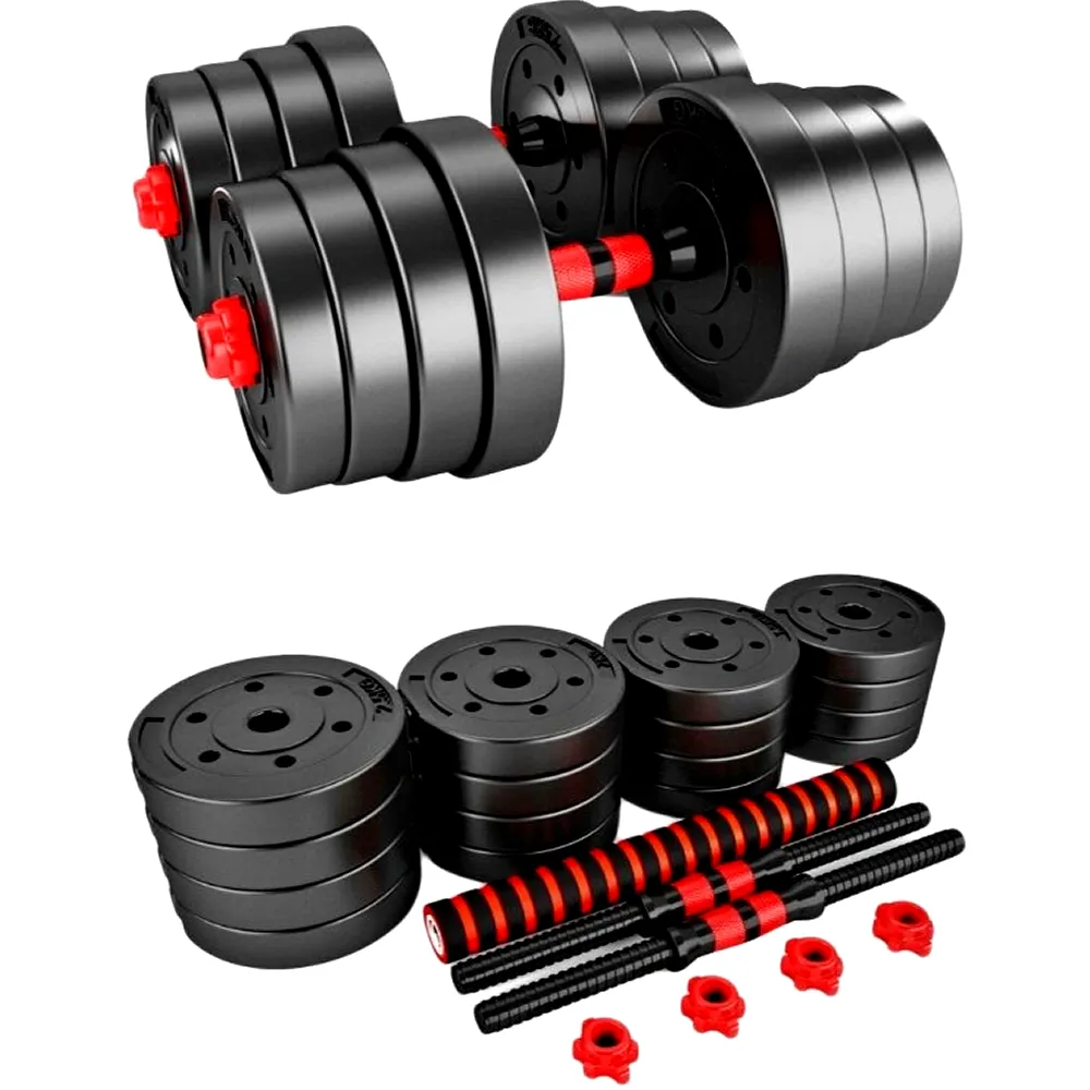30Kg 2 In 1 Fitness Adjustable Rod Dumbbell Exercise Bar Set Af-44