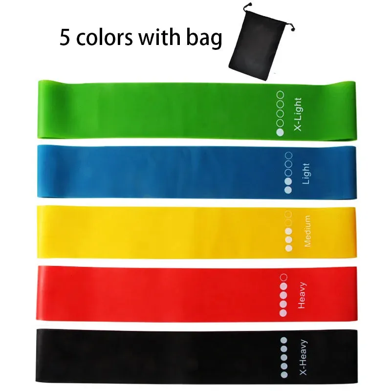 5-Piece Yoga Resistance Bands Set - Elastic Bands
