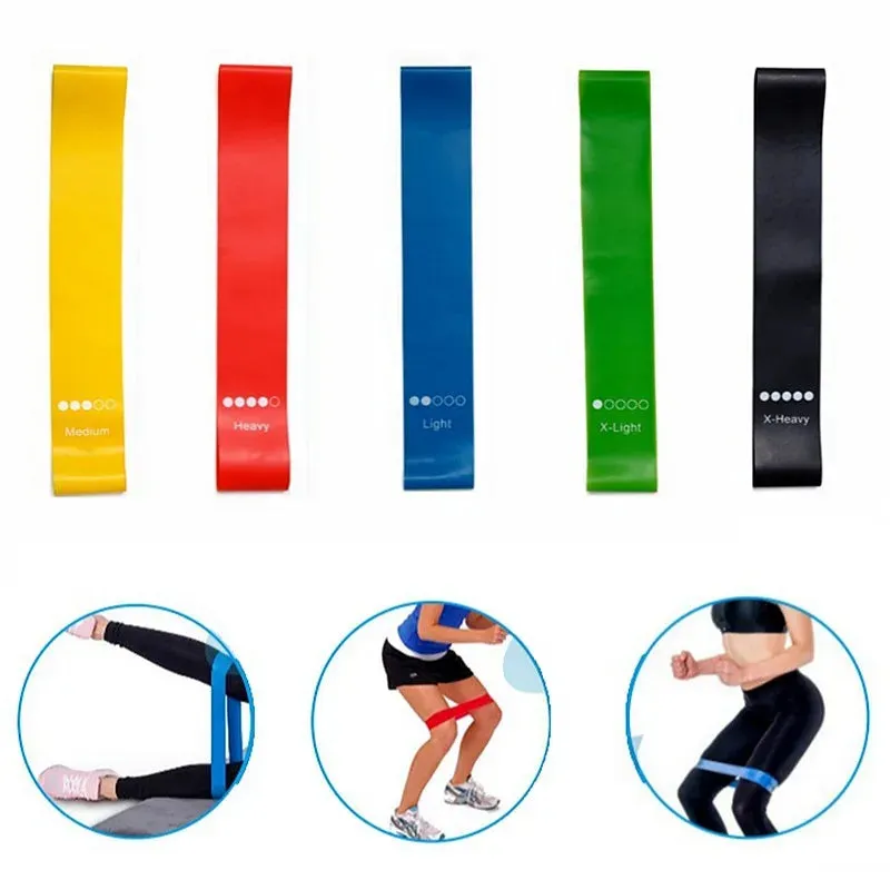 5-Piece Yoga Resistance Bands Set - Elastic Bands