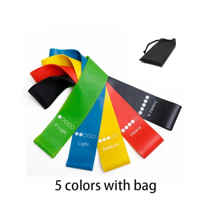 5-Piece Yoga Resistance Bands Set - Elastic Bands