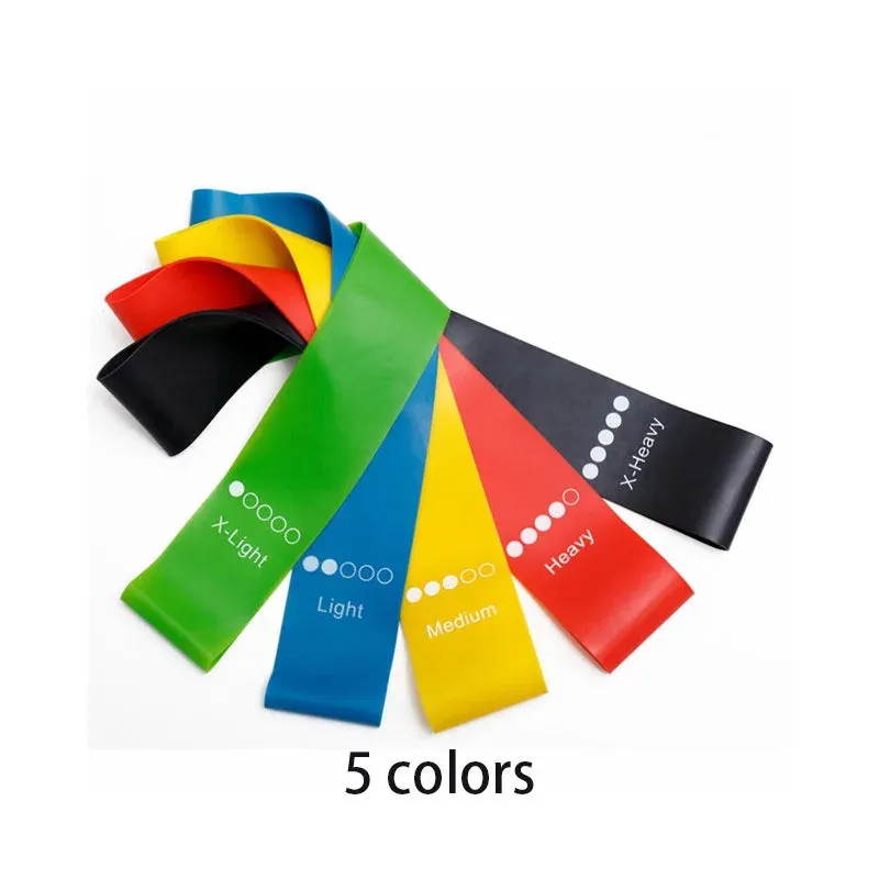 5-Piece Yoga Resistance Bands Set - Elastic Bands