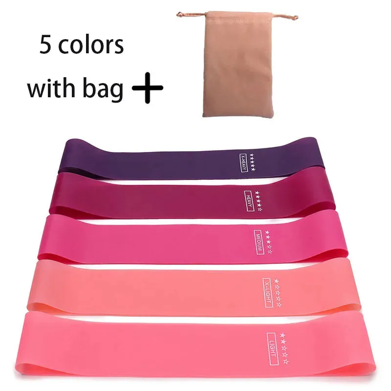 5-Piece Yoga Resistance Bands Set - Elastic Bands