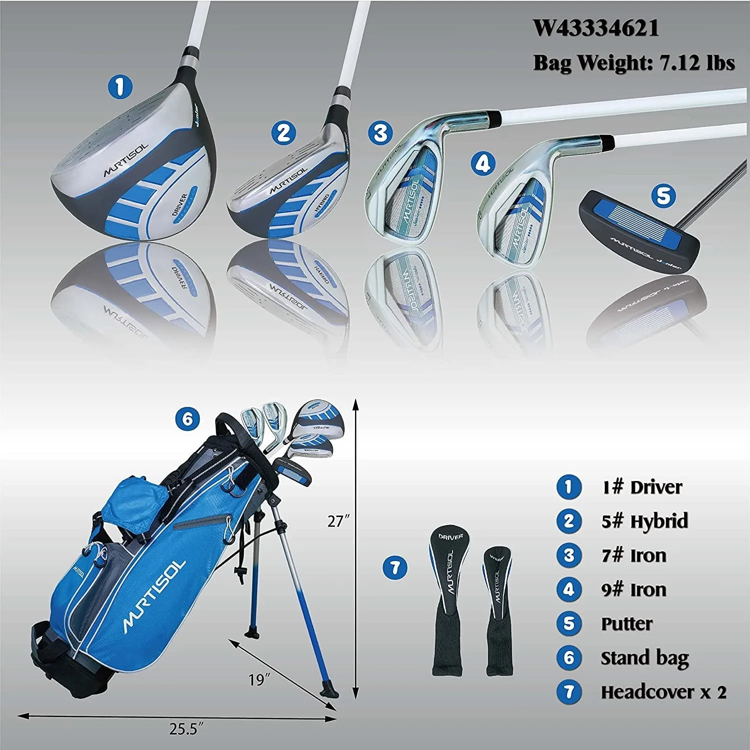 8-10 Age Lightweight Junior Golf Clubs