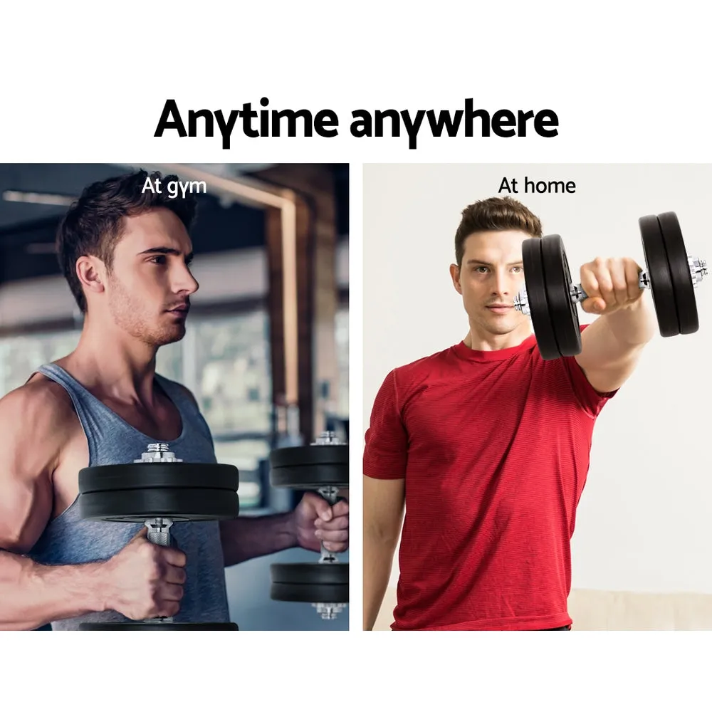 Adjustable 25kg Dumbbell Set, Non-Slip Handle, Everfit