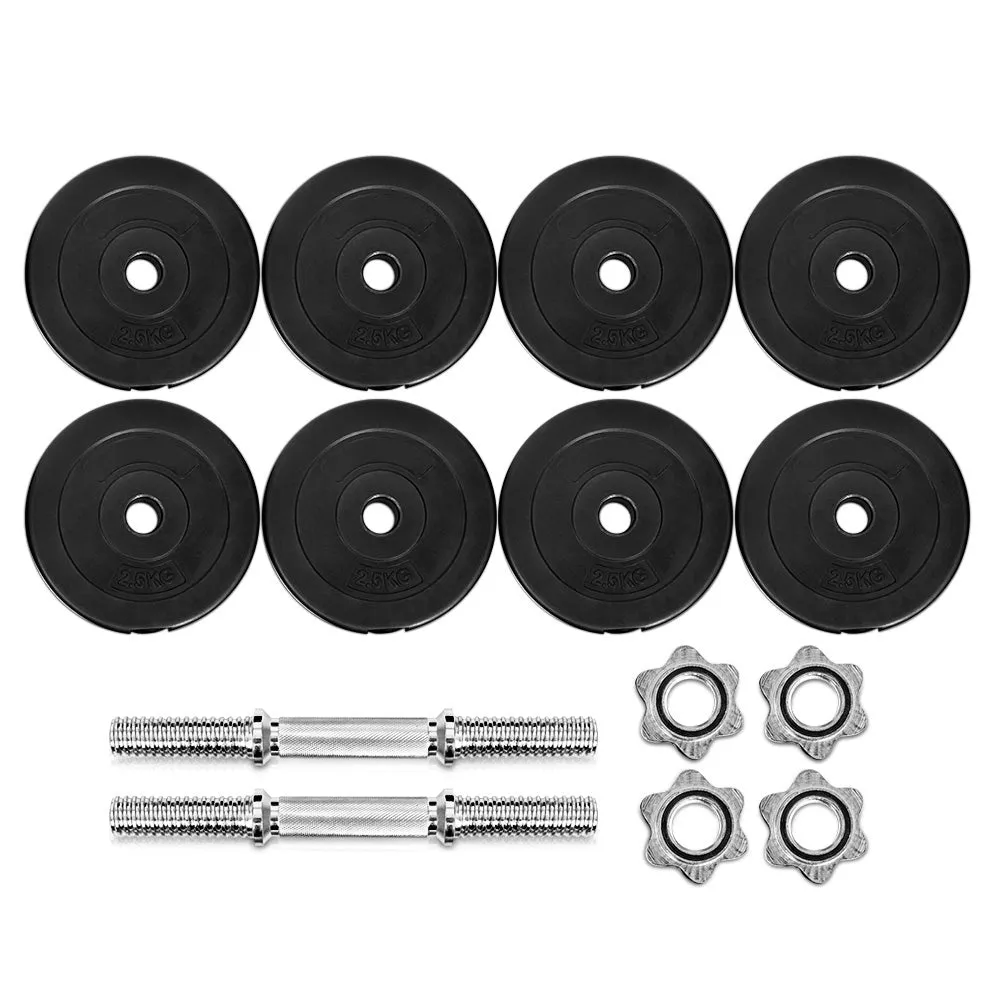Adjustable 25kg Dumbbell Set, Non-Slip Handle, Everfit