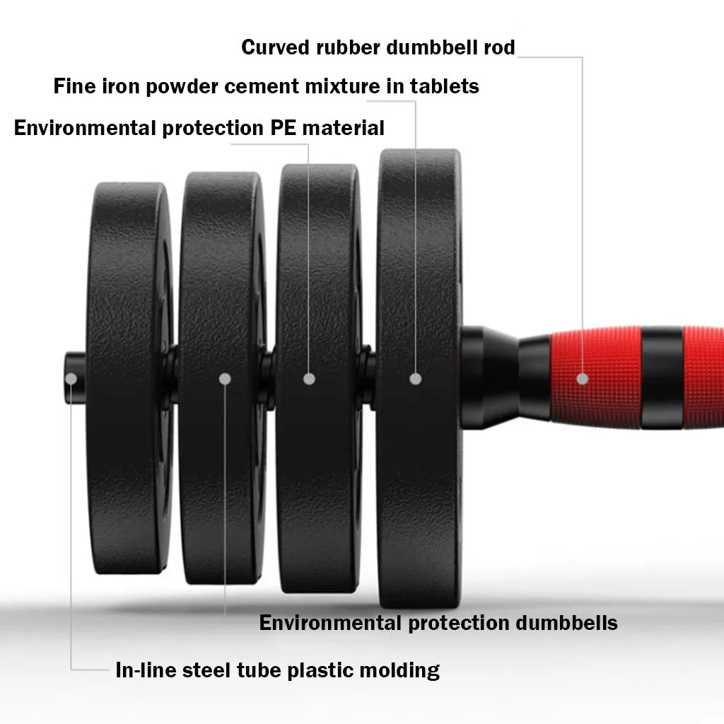 Adjustable Dumbbell Set 88LB Weight w/ Connecting Rod