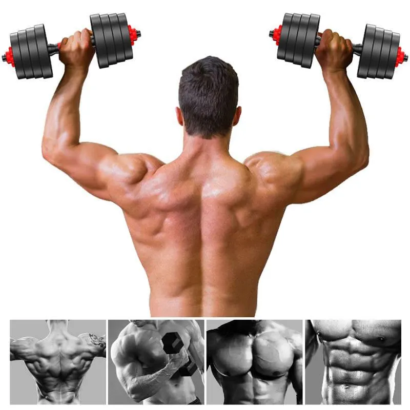 Adjustable Dumbbell Set 88LB Weight w/ Connecting Rod