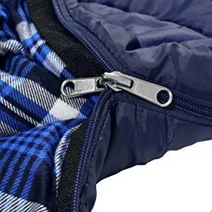 Agemore Splicing Double Sleeping Bag Camping Accessories Cotton Flannel Emergency Sleeping Bags Camp for Winter Outdoor Activity