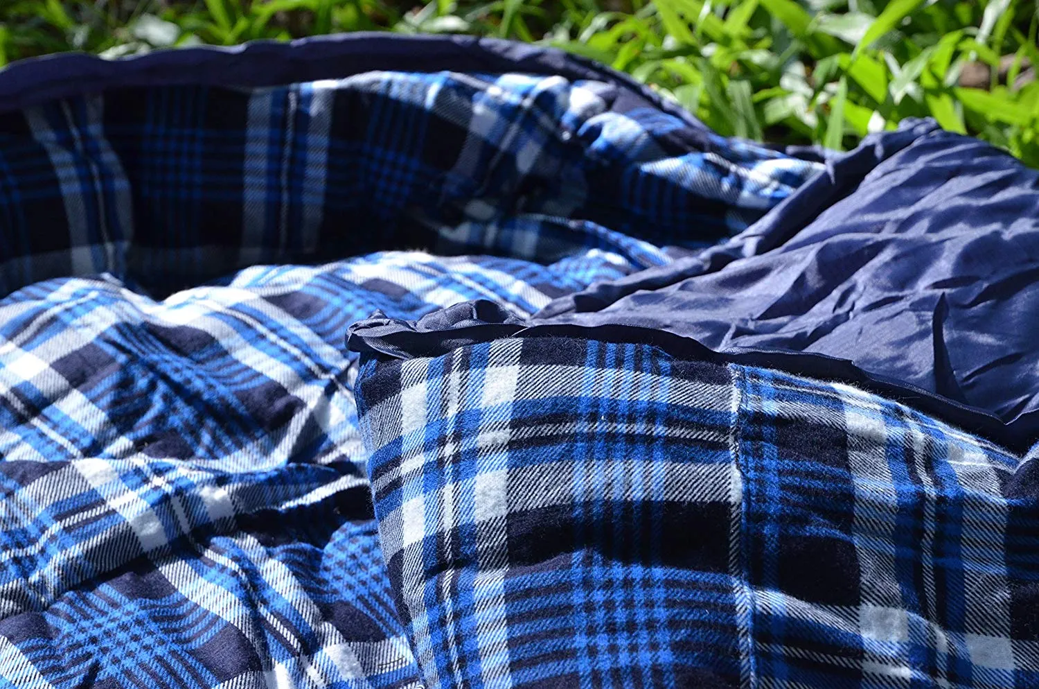 Agemore Splicing Double Sleeping Bag Camping Accessories Cotton Flannel Emergency Sleeping Bags Camp for Winter Outdoor Activity