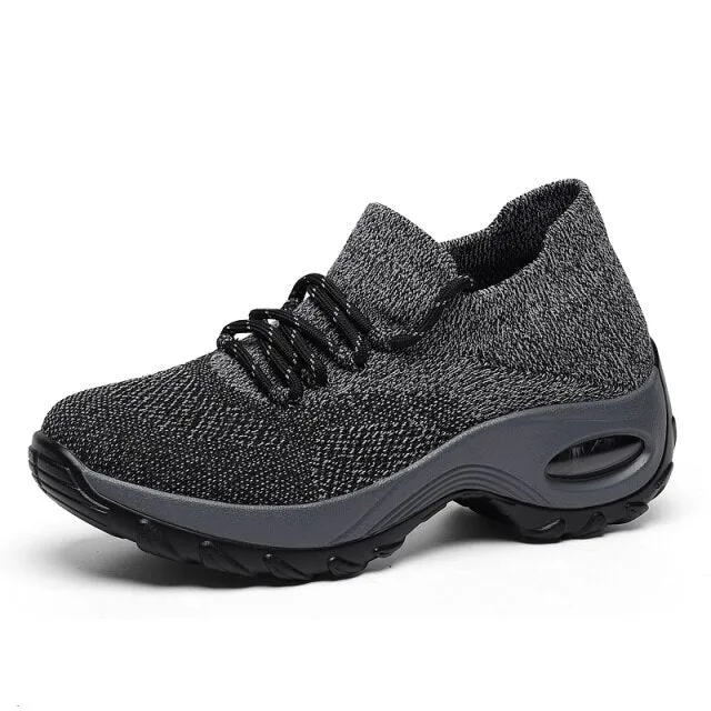 Air Cushioning Women Running Shoes Slip On Sock Sneakers Trainers Sport