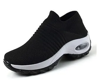 Air Cushioning Women Running Shoes Slip On Sock Sneakers Trainers Sport