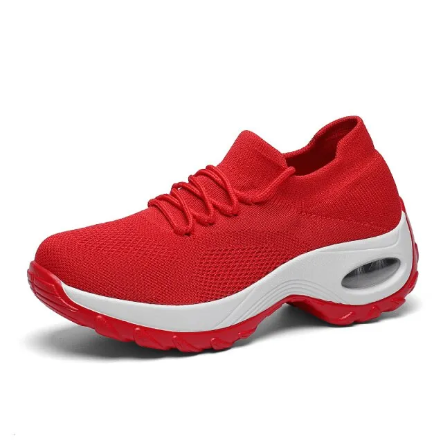 Air Cushioning Women Running Shoes Slip On Sock Sneakers Trainers Sport