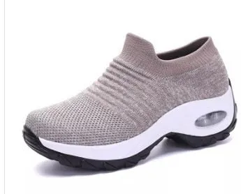 Air Cushioning Women Running Shoes Slip On Sock Sneakers Trainers Sport