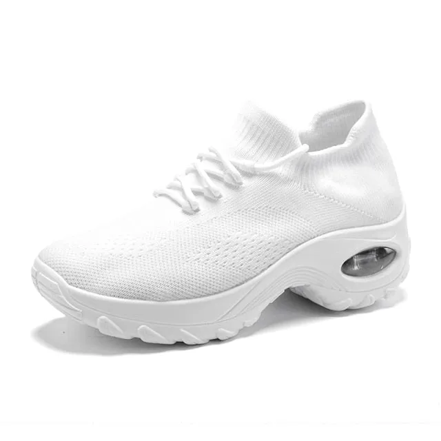 Air Cushioning Women Running Shoes Slip On Sock Sneakers Trainers Sport
