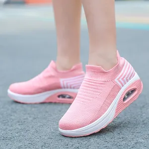 Air Cushioning Women Running Shoes Slip On Sock Sneakers Trainers Sport