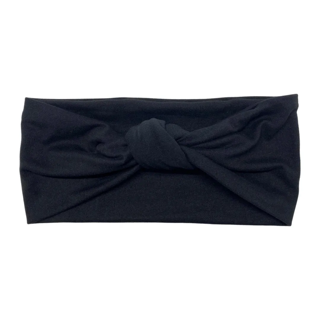 Black Chunky Knot Headband