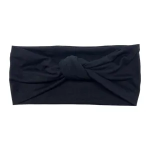 Black Chunky Knot Headband
