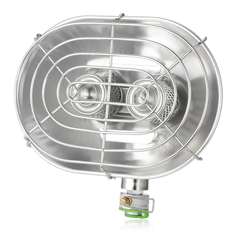 BRS - H22 Portable Gas Heater Camping Warmer Infrared Ray Double Burner Heating Stove