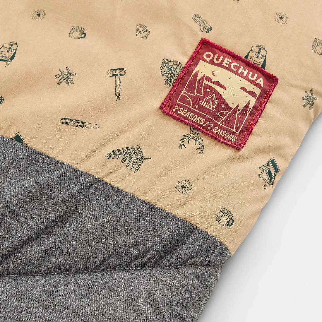 Camping Double Sleeping Bag Cotton 2-person - Arpenaz 10°C