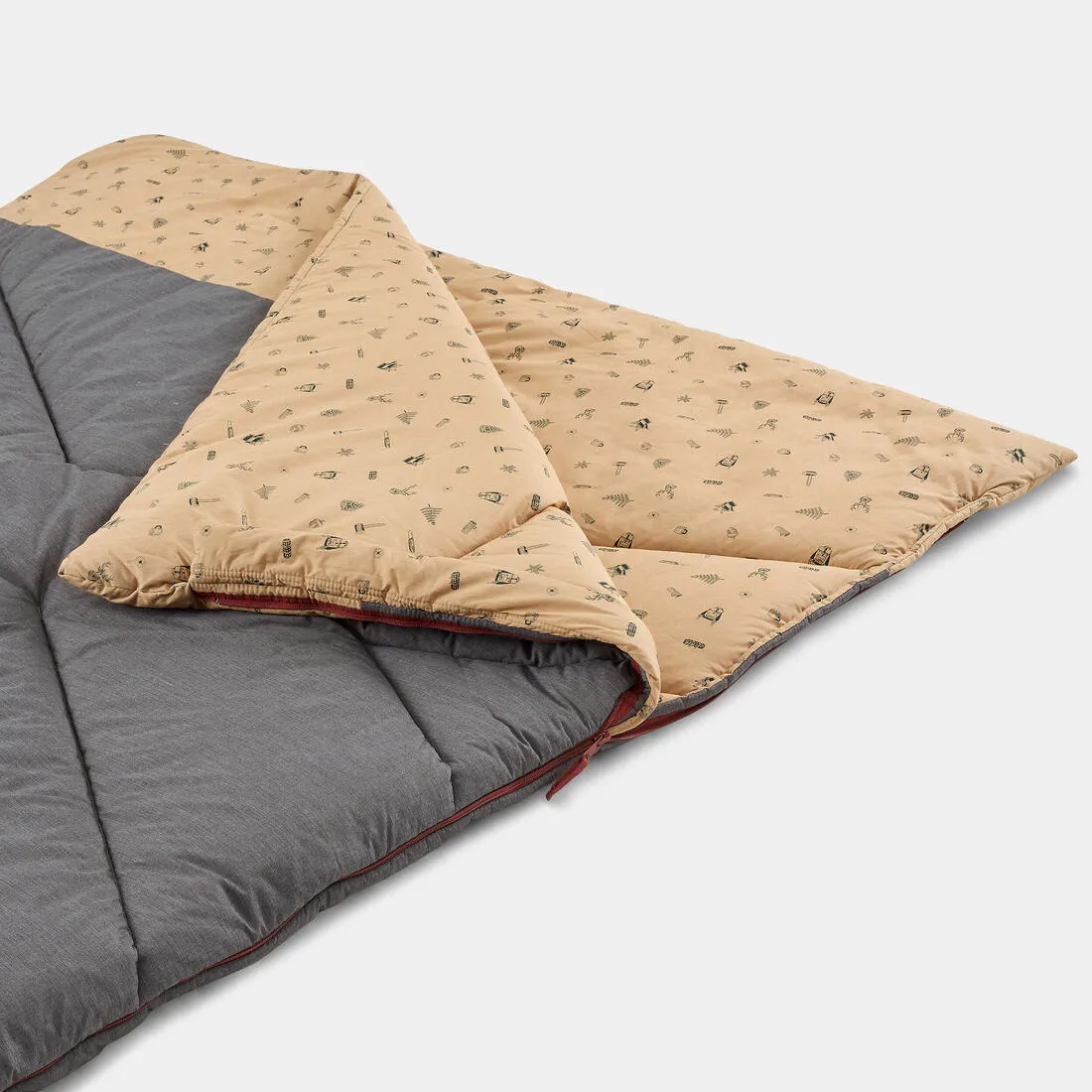 Camping Double Sleeping Bag Cotton 2-person - Arpenaz 10°C
