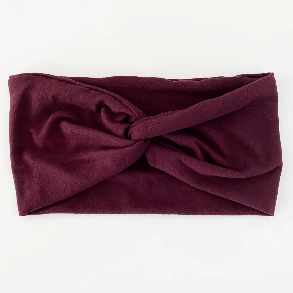 Deep Ruby Turban Headband