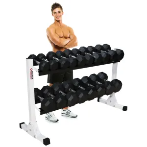 Deltech Fitness 55" Two-Tier Dumbbell Rack (DF513)