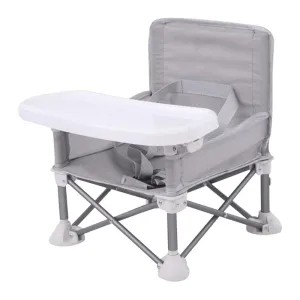 Foldable Feeding Baby Chair With Detachable Tray-MU-5-GREY