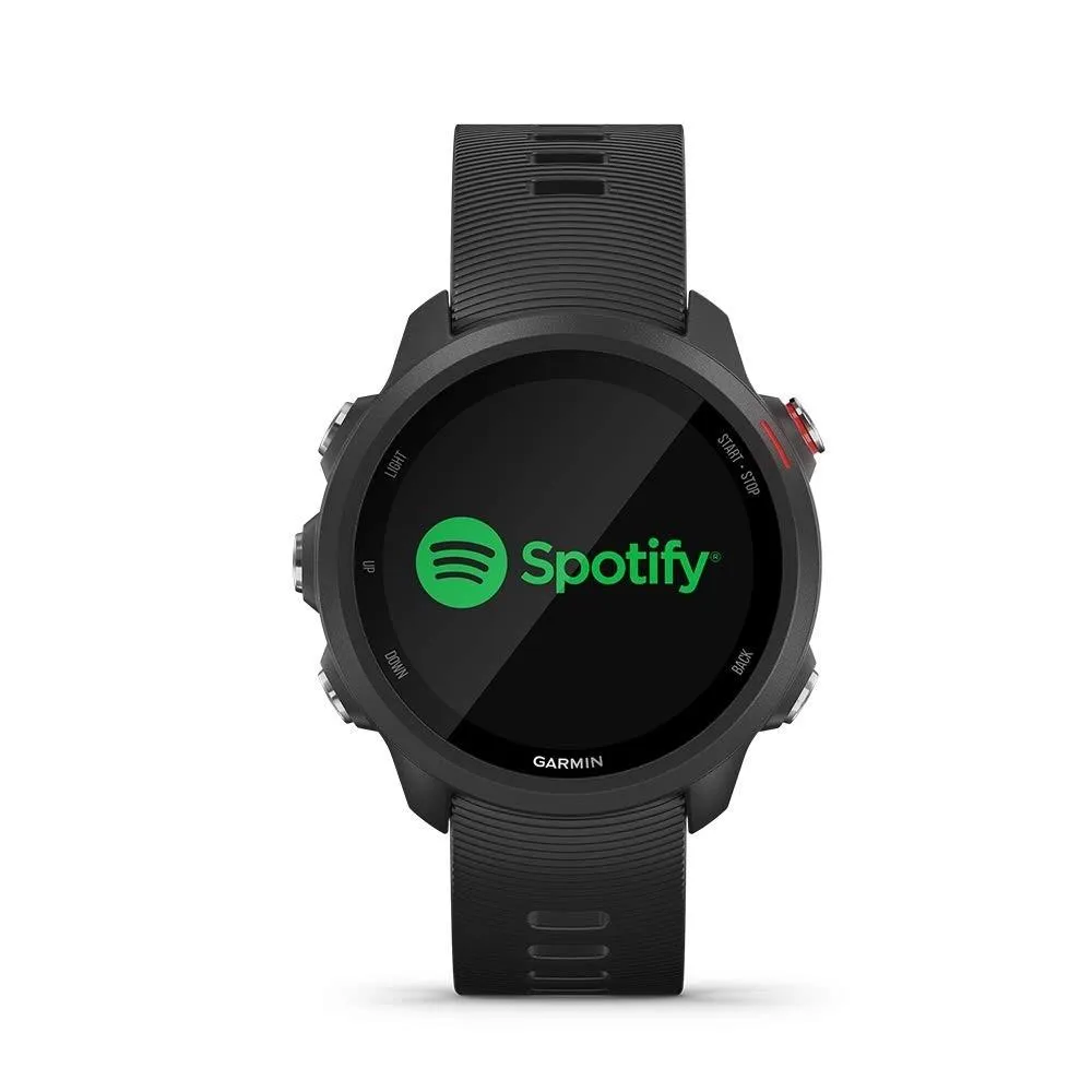 Garmin Forerunner 245 Music GPS Black Silicone Band Digital Dial Running Smart Watch - 010-02120-20