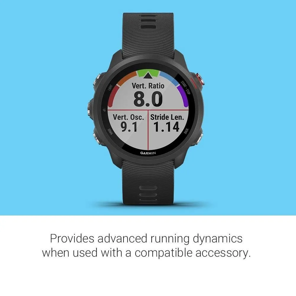 Garmin Forerunner 245 Music GPS Black Silicone Band Digital Dial Running Smart Watch - 010-02120-20