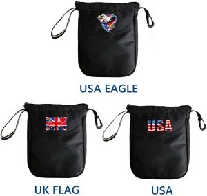 Golf Pouch Bag Tee Clip Zipper Hook with Free 4 Pcs Pencil
