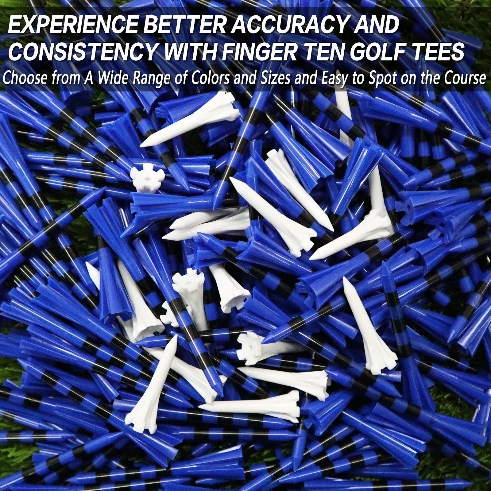 Golf Tees Plastic 80 Driver with 20 Iron Mixed 100 Pack