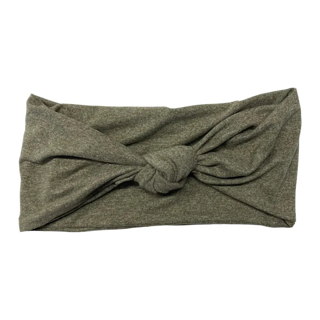 Heathered Sage Chunky Knot Headband