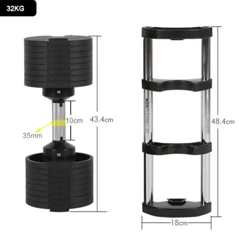 Instant Adjustable Dumbbells 20Kg Body Builder Dumbbell X 1