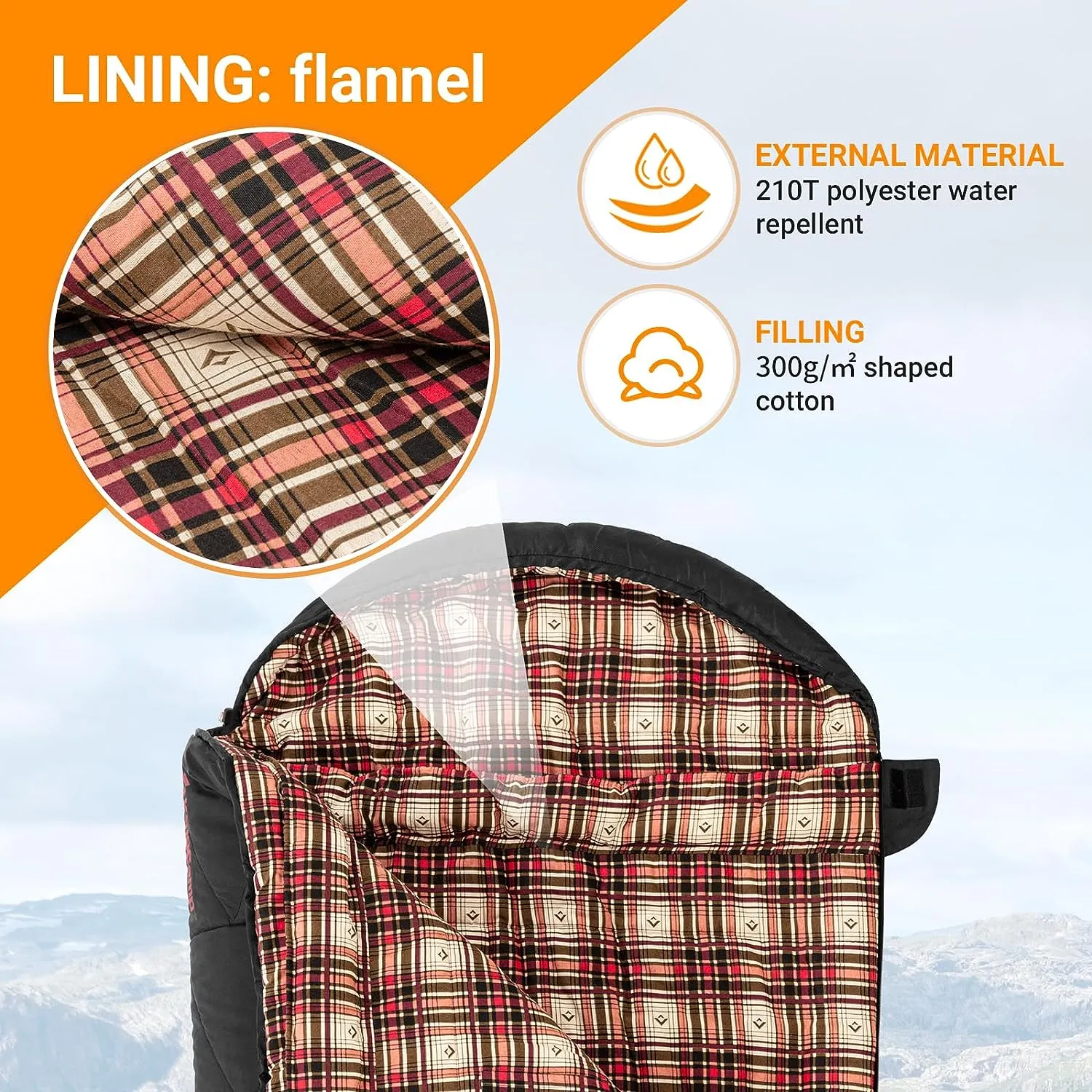 KingCamp 35F Oversized 3-4 Season Sleeping Bag