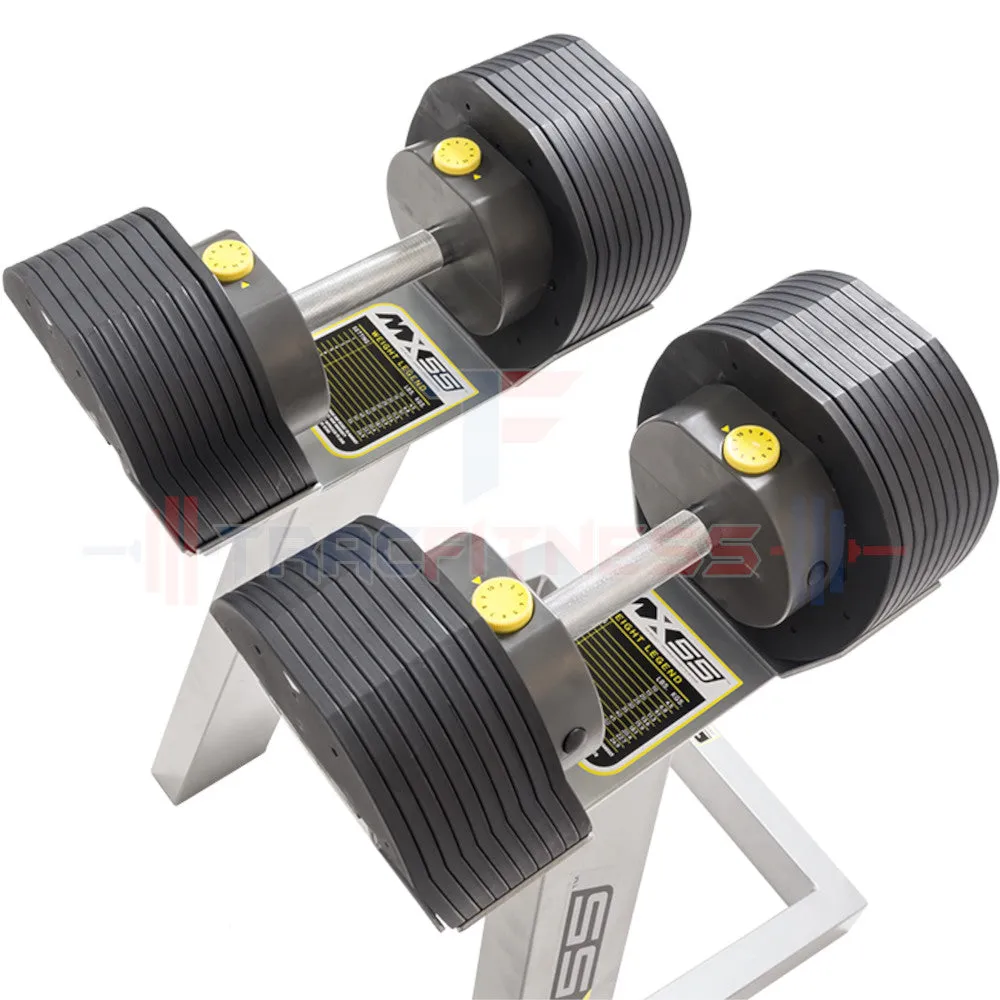 MX55 Select Compact Adjustable Dumbbells 5-55 lbs with Stand