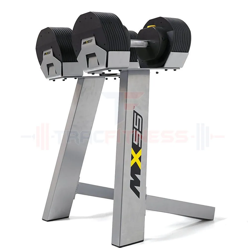 MX55 Select Compact Adjustable Dumbbells 5-55 lbs with Stand
