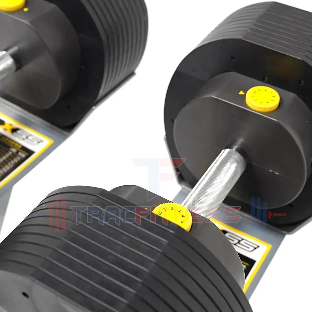 MX55 Select Compact Adjustable Dumbbells 5-55 lbs with Stand