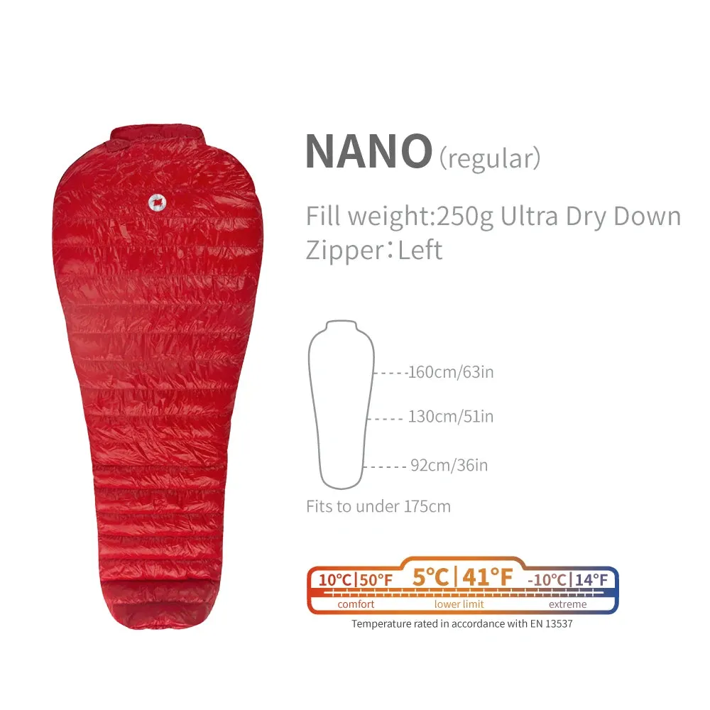 Nano Sleeping Bag Camping Summer Ultralight Goose Down Quilt Waterproof Outdoor Hiking Sleep Gear
