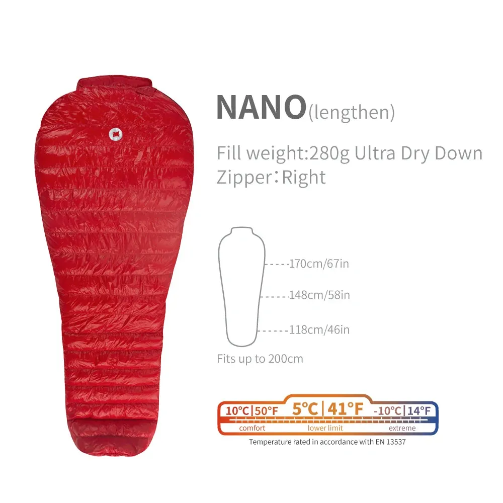 Nano Sleeping Bag Camping Summer Ultralight Goose Down Quilt Waterproof Outdoor Hiking Sleep Gear