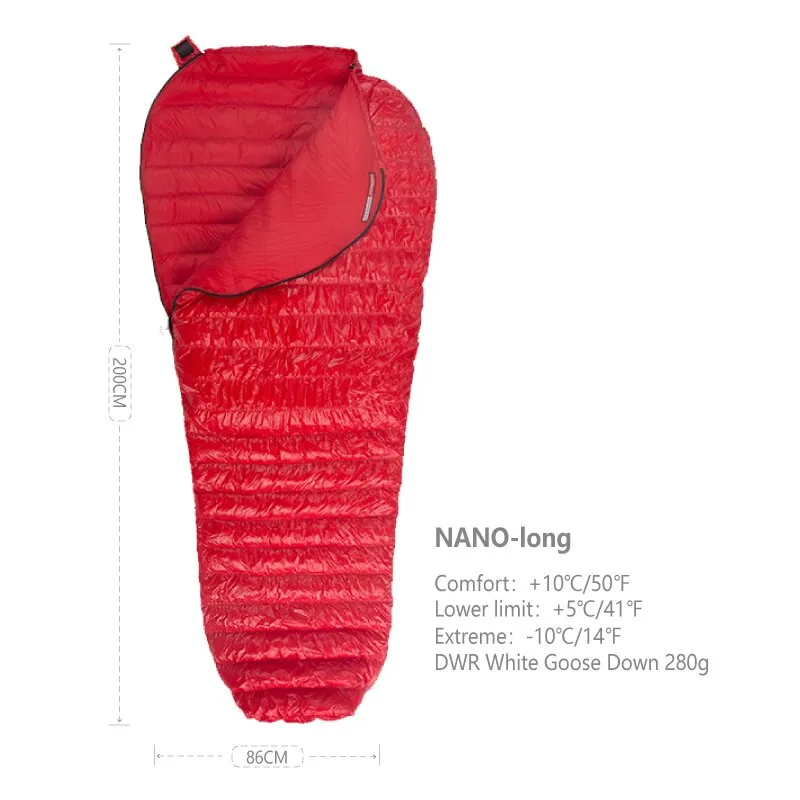 Nano Sleeping Bag Camping Summer Ultralight Goose Down Quilt Waterproof Outdoor Hiking Sleep Gear