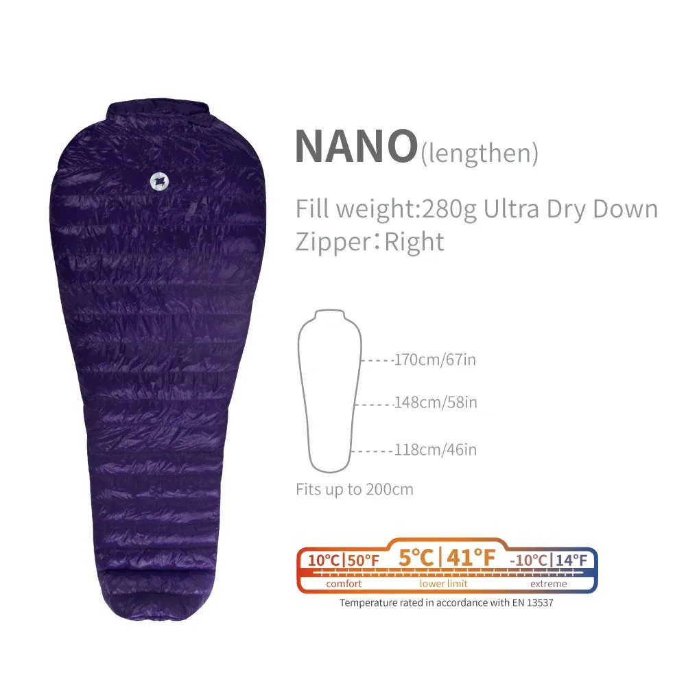 Nano Sleeping Bag Camping Summer Ultralight Goose Down Quilt Waterproof Outdoor Hiking Sleep Gear