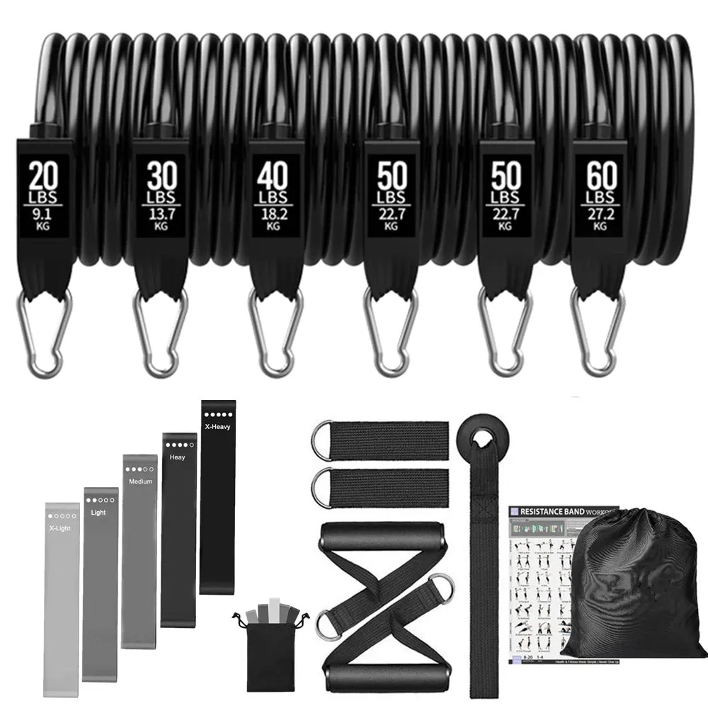 OB 300LBS Fitness Resistance Bands Set