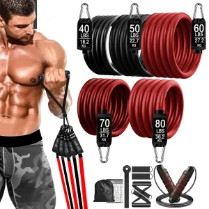 OB 300LBS Fitness Resistance Bands Set
