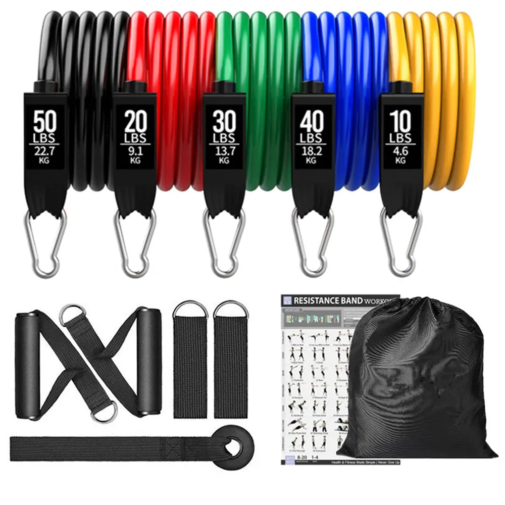 OB 300LBS Fitness Resistance Bands Set